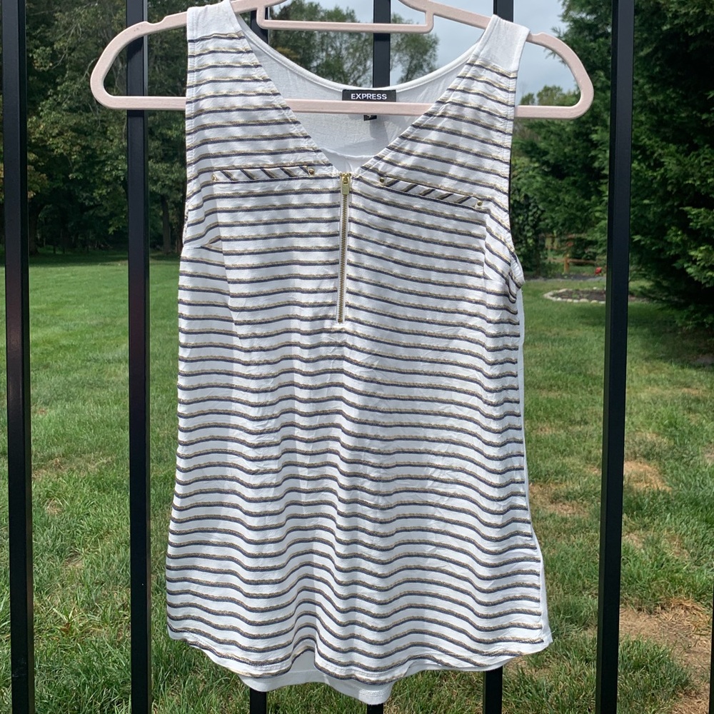 Express Gold Striped Hudson Tank
